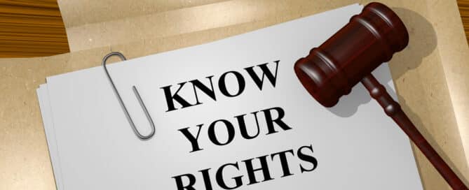 Miranda rights and remaining silent paper and gaval image